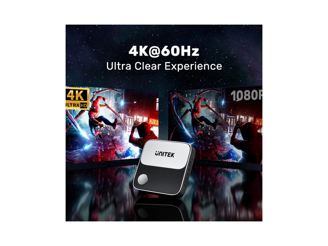 Unitek 4K HDMI Wireless Screen Mirroring Device - 25M, Easy Setup Unitek 4K HDMI Wireless Screen Mirroring Device - 25M, Easy Setup